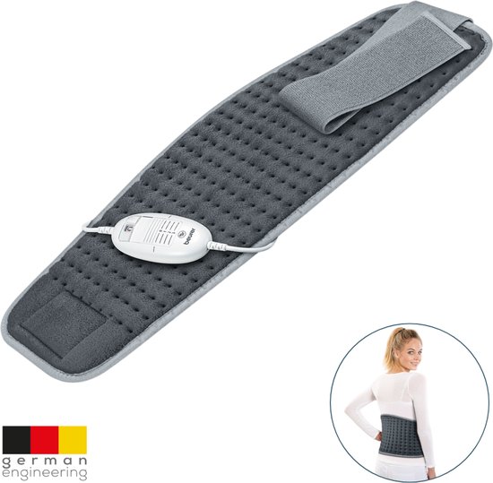Beurer HK 49 Cosy Elektrisch Warmtekussen - Warmteband - Voor Rug, Nek & Buik – 69 x 28 cm - Warmtegordel met Snelle Opwarming – 3 Warmtestanden – Zachte Fleece – Automatische Uitschakeling – Machinewasbaar – 5 Jaar Garantie: exclusief bij Bol.com