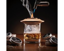 Whiskey Smoking Kit – Rookset voor Whisky en Cocktails – Inclusief Brander en Houtsnippers – Luxe Cadeauset