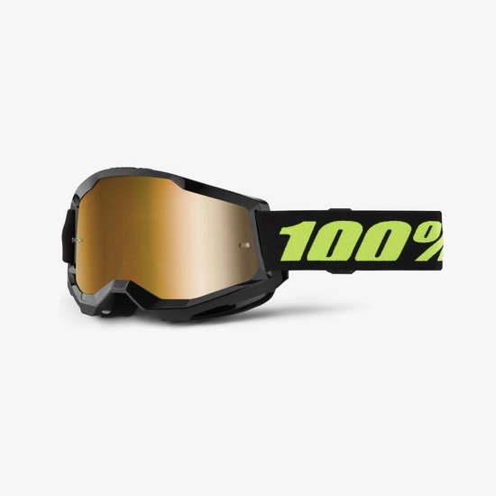 100% Strata 2 Solar Eclipse-bril - Goud reflecterend vizier