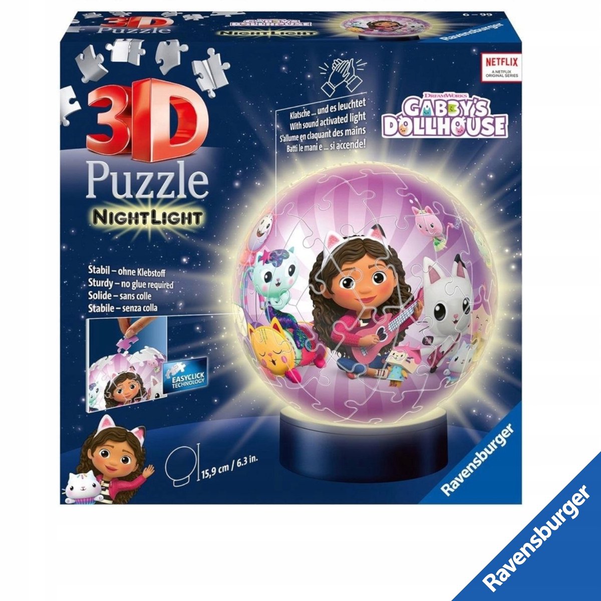 Ravensburger 3D Gabi's Poppenhuis Knikkerpuzzel - 72 Delen, Lichtgevend
