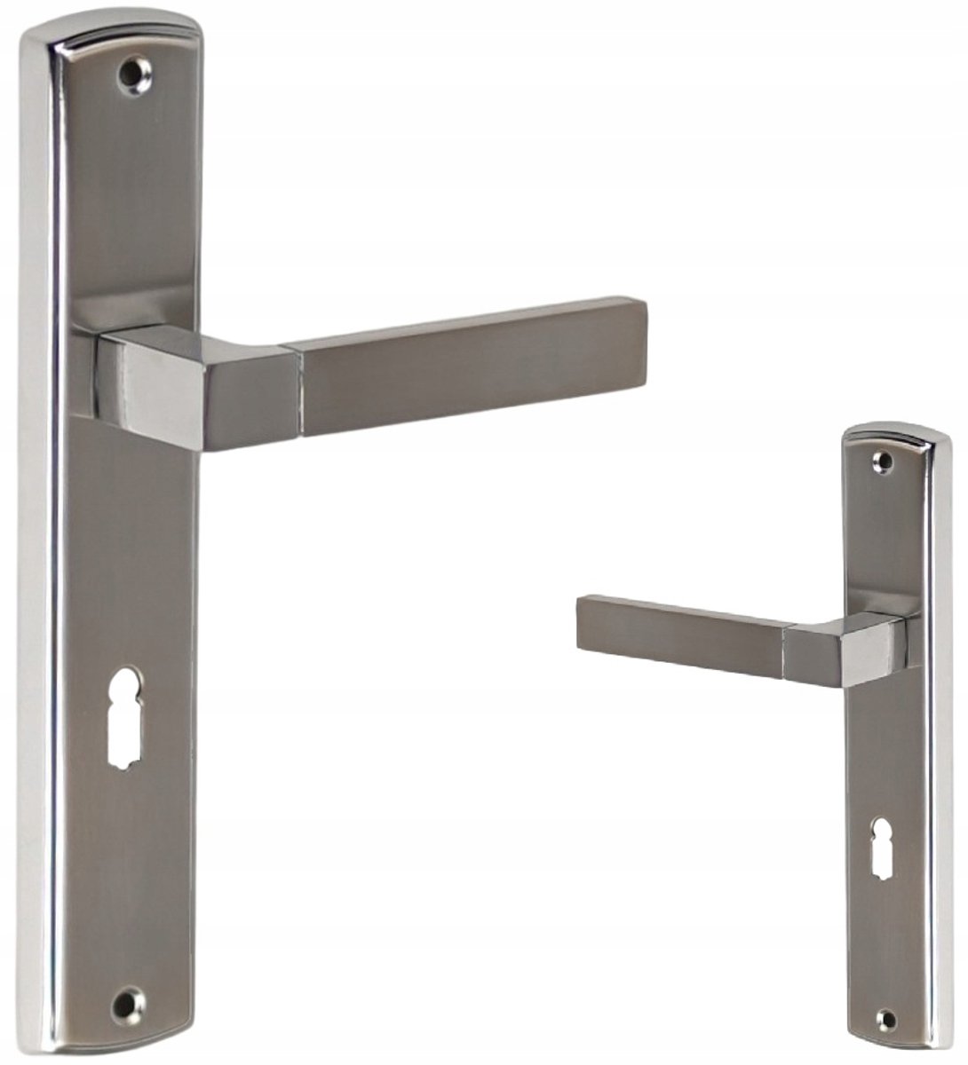 Deurklink BRAVO 72mm Nikkel Chroom - Set van 2