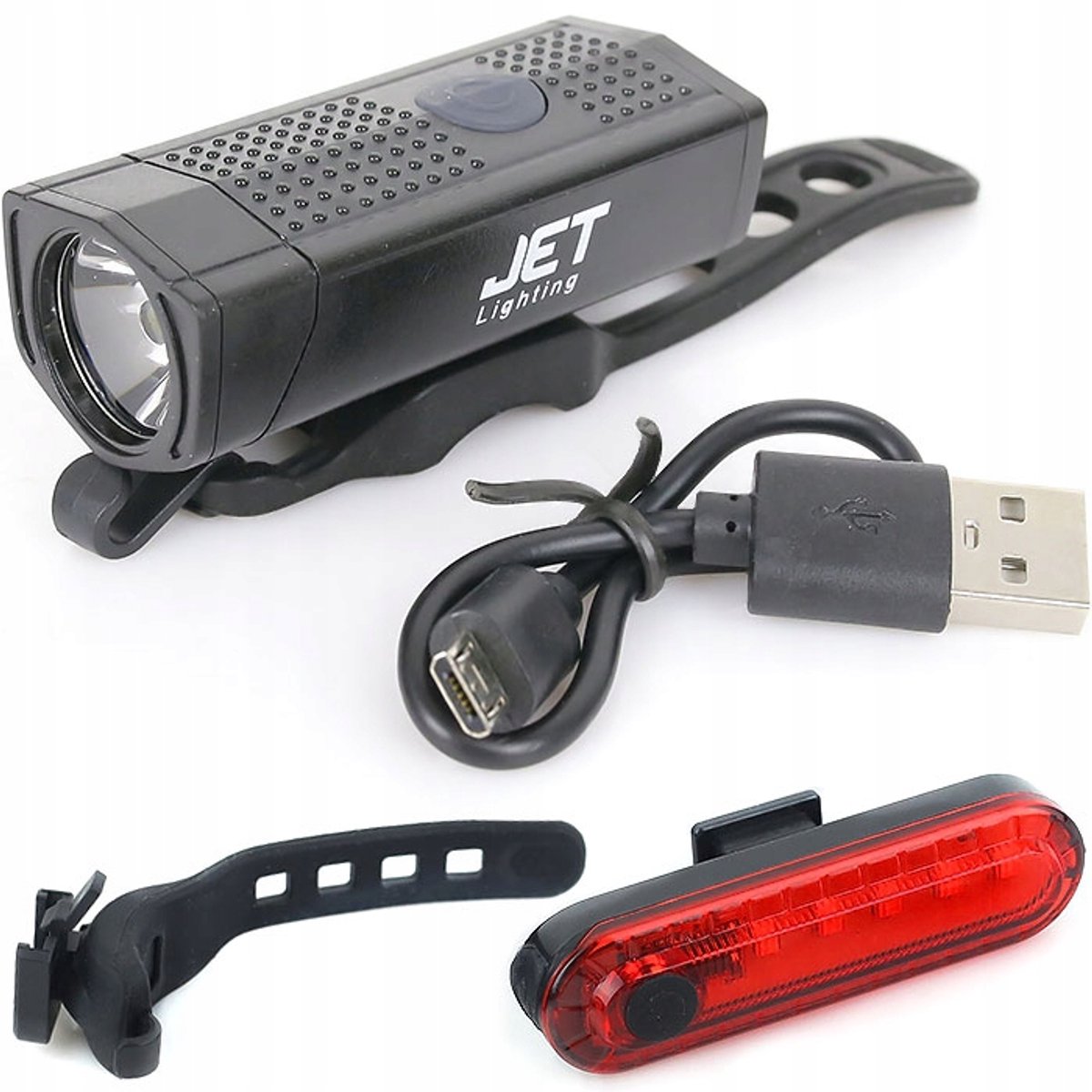 JET USB Fietslamp Set Voor & Achter - 350 Lumen