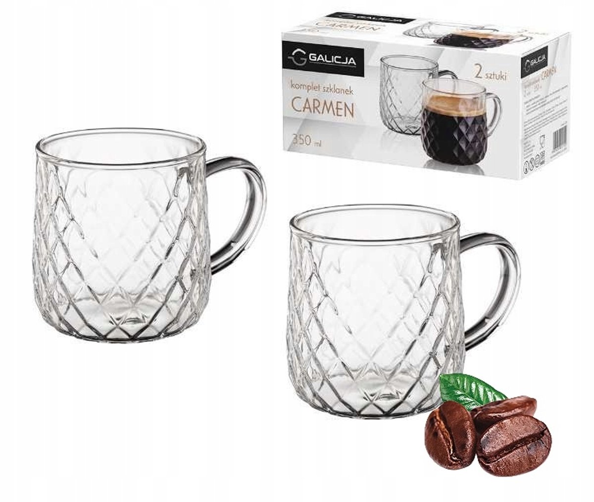 Galicja Carmen Glazen 350ml - 2 Stuks - Borosilicaatglas