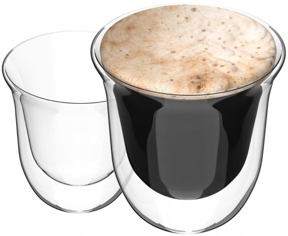 2x Thermische Espresso Glazen met Dubbele Wand - 70ml