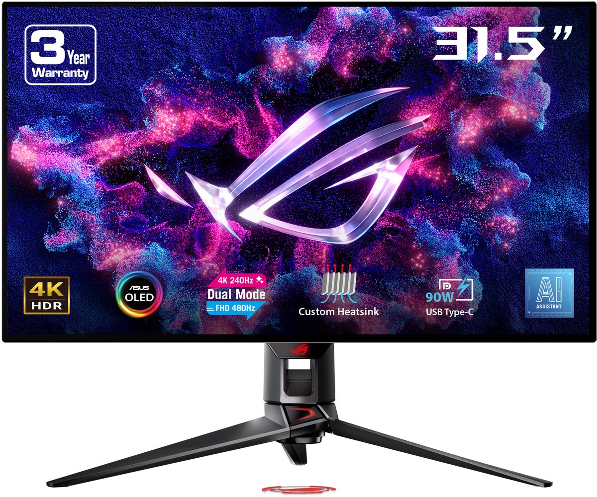 ASUS ROG Swift OLED PG32UCDP gaming monitor 240 Hz, HDMI, DisplayPort, USB