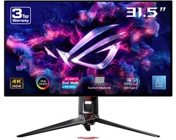 ASUS ROG Swift OLED PG32UCDP - 4K UHD WOLED Gaming Monitor - Dual Mode 240Hz - 0.03ms - USB-C 90W Power Delivery - G-Sync Compatible - 31.5 Inch