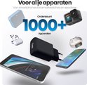 Lader en diverse apparaten zoals smartphones, oordopjes, smartwatch en GoPro. Ondersteunt 1000+ apparaten.