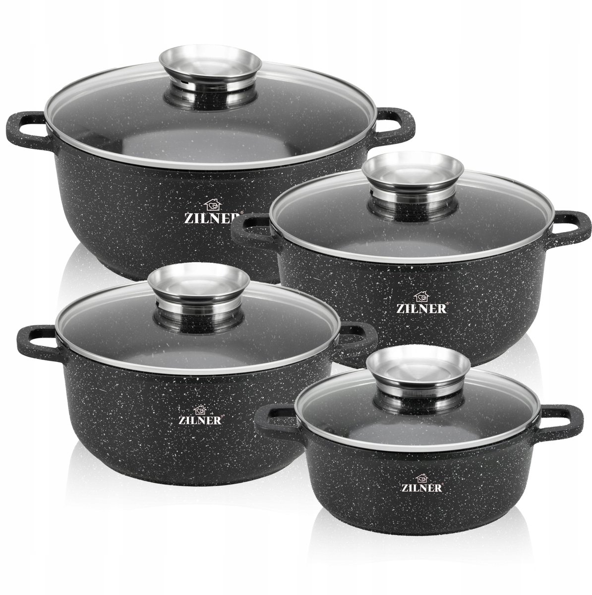 Zilner Marmite Set 8-delig - Inductie, Gas, Keramisch, Elektrisch