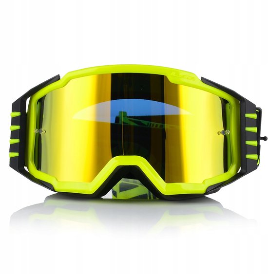 LS2 Charger Pro Cross Endurobril - Geel Spiegelglas