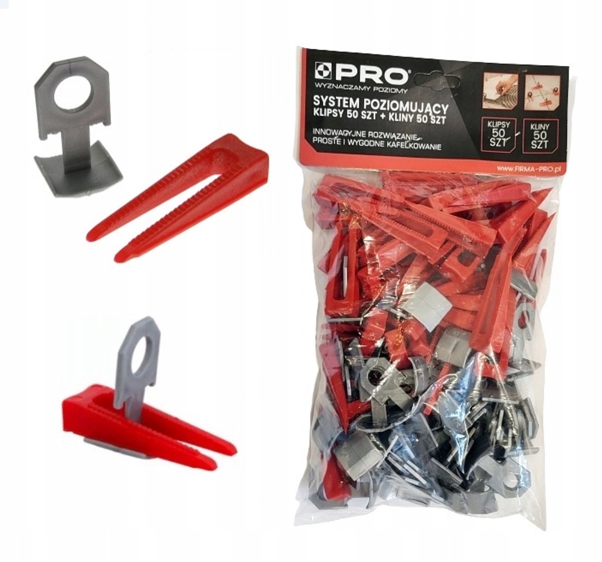 Set Tegelnivelleringsclips & Wiggen 1,5mm - 100 Stuks