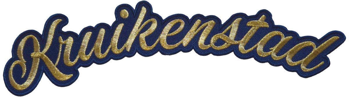 Kruikenstad Goud Glitter Rugembleem- Strijk embleem - Carnavalskleding - Carnaval accessoires