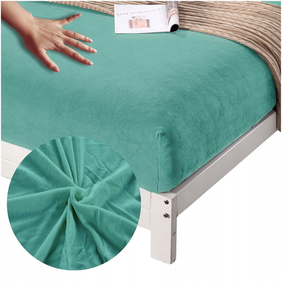 Zacht Pluche Hoeslaken Microvezel 180x200cm - Groen