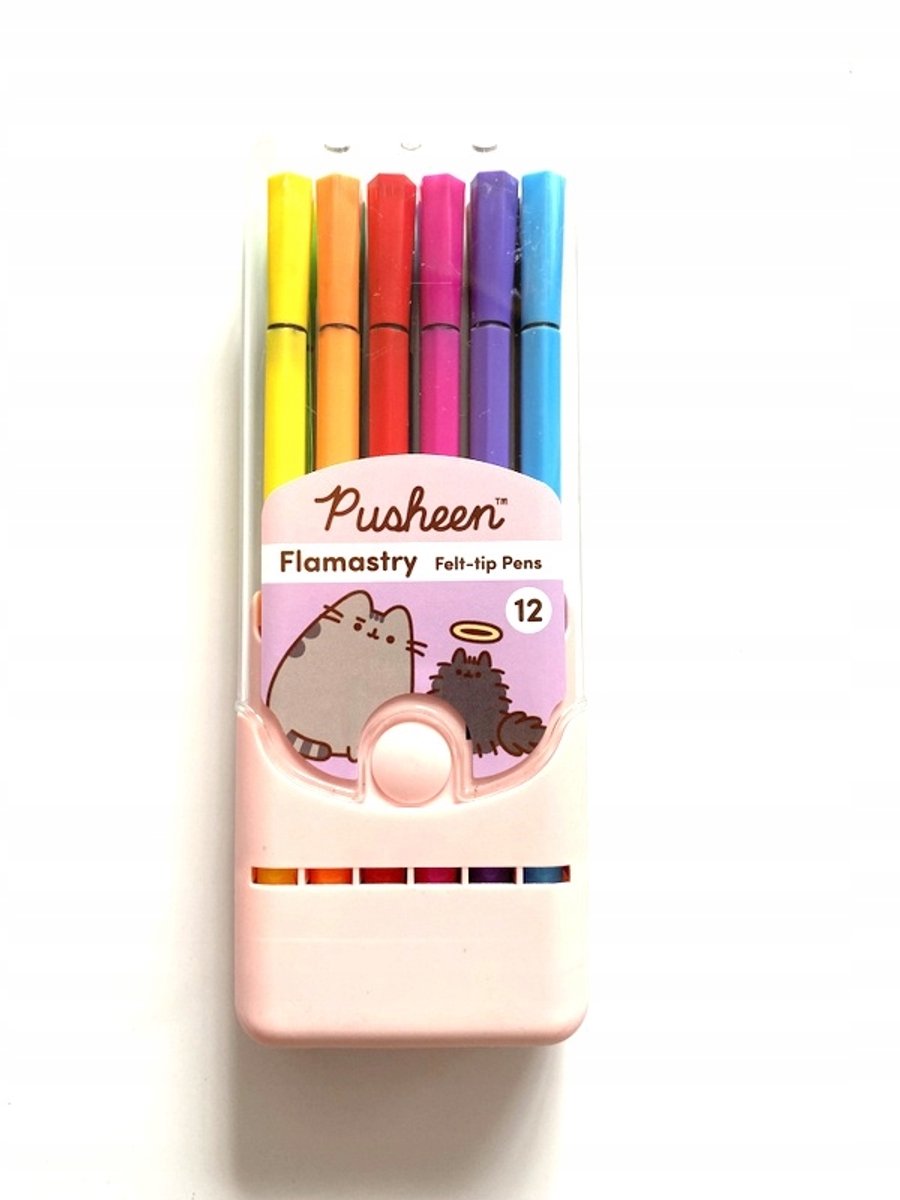 St. Majewski Stiften Set - 12 Levendige Kleuren met Pusheen Design