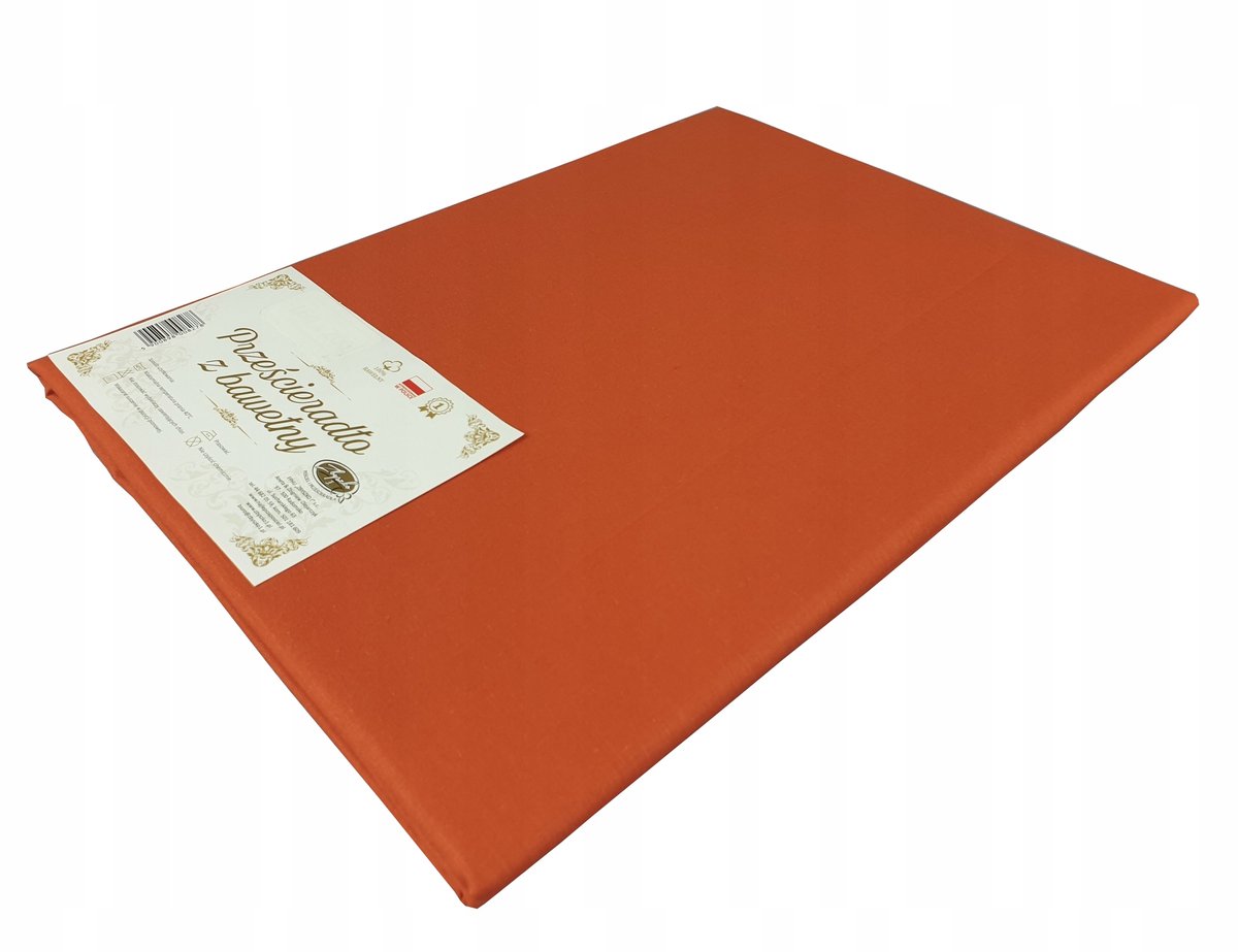 100% Katoenen Hoeslaken 160x200cm - Zonder Elastiek - Baksteen Rood
