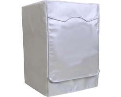 Wasmachine Hoes - Wasmachine Beschermer - Waterdicht, Zonwerend en Stofdicht - Stofdicht en waterdicht polyester - Verstelbare zonwering - Past op de meeste machines met voorlader - 60 x 55 x 85 CM - Zilver
