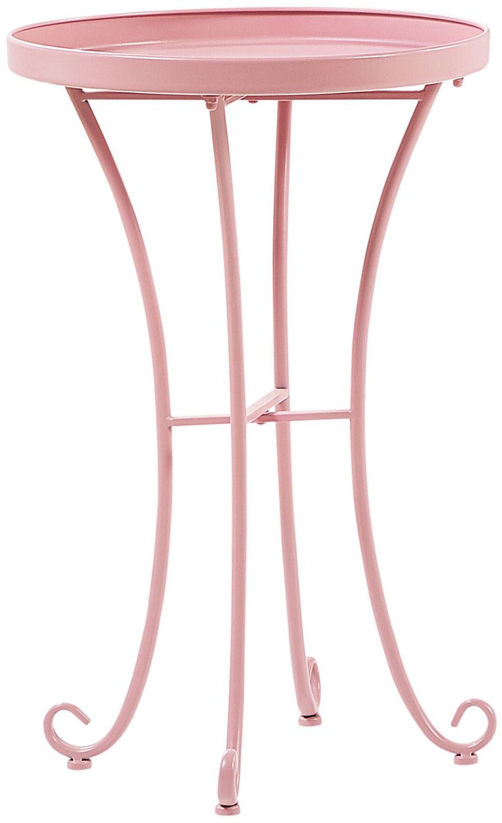 CAVINIA - Tuintafel - Roze - 40 x 40 cm - Metaal