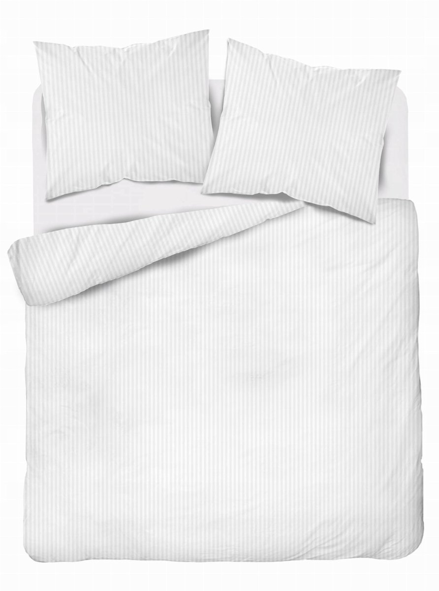 Pure Adamaszek Beddengoed 220x200cm Wit Premium Katoen