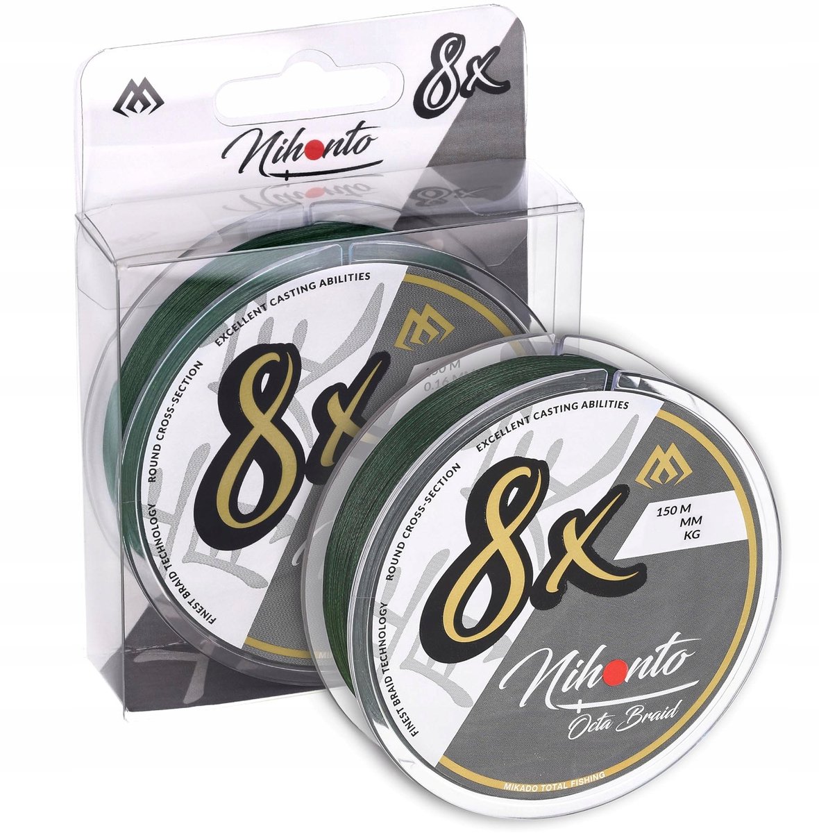 Mikado Nihonto Octa Vlecht Vislijn - 0.10mm/7.75kg/150m - Groen