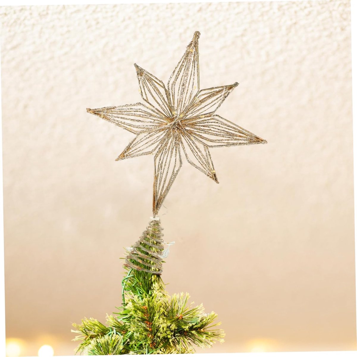 Verlichte Kerstboom Piek - kerstboomversiering - kerstboom versiering - LED Ster Decoratie Voor Festival Boom Top Met Lichtjes – foto 2