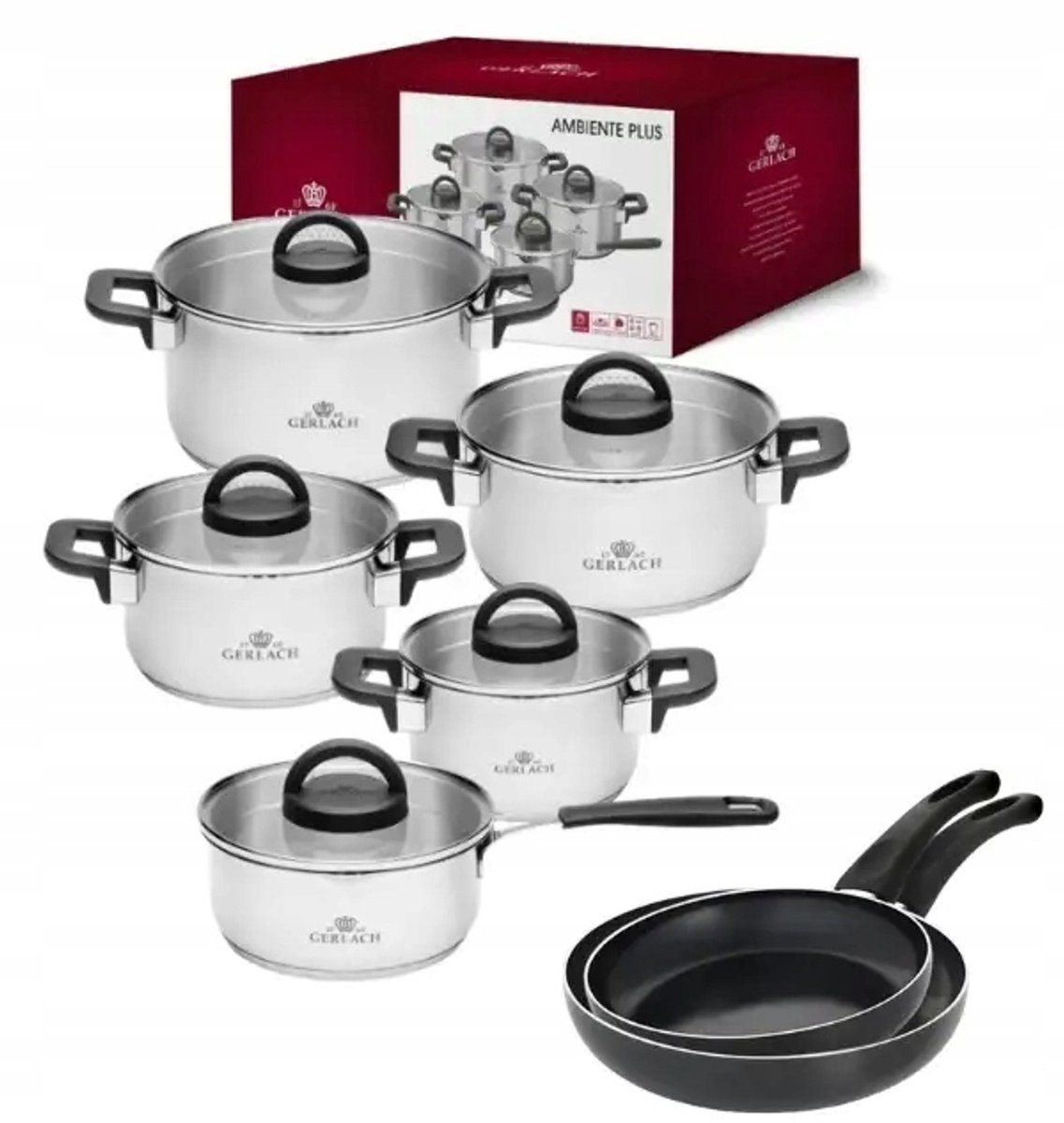 Gerlach Ambiente Plus pannenset 10-delig + 2 volumenen
