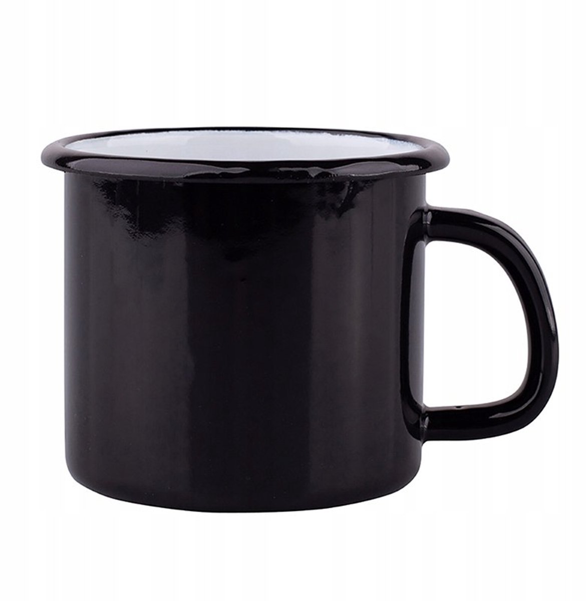 Zwarte Emaille Mok 8cm 0,3L Zwart - Altom Design