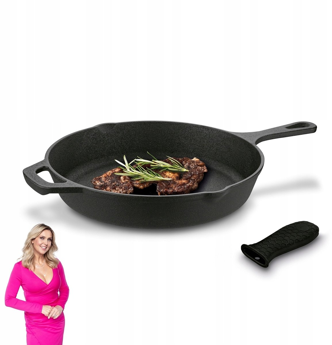 Konighoffer Gietijzeren Koekenpan 29cm - Geschikt voor Inductie & Oven