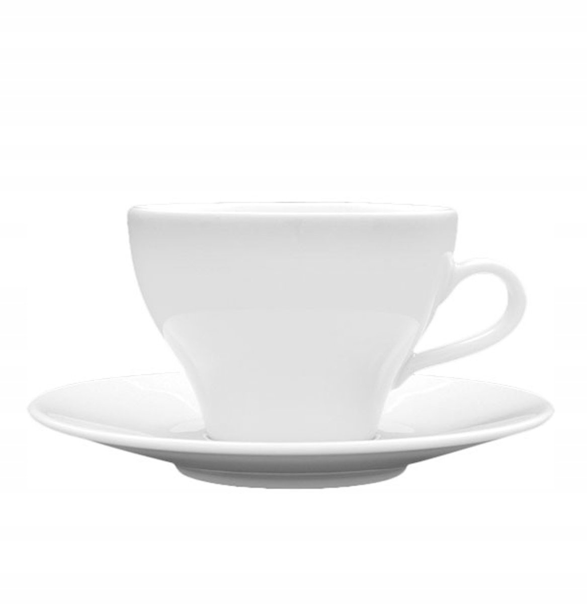 Lubiana Paula Porseleinen Kop & Schotel 290ml Wit Vaatwasmachinebestendig