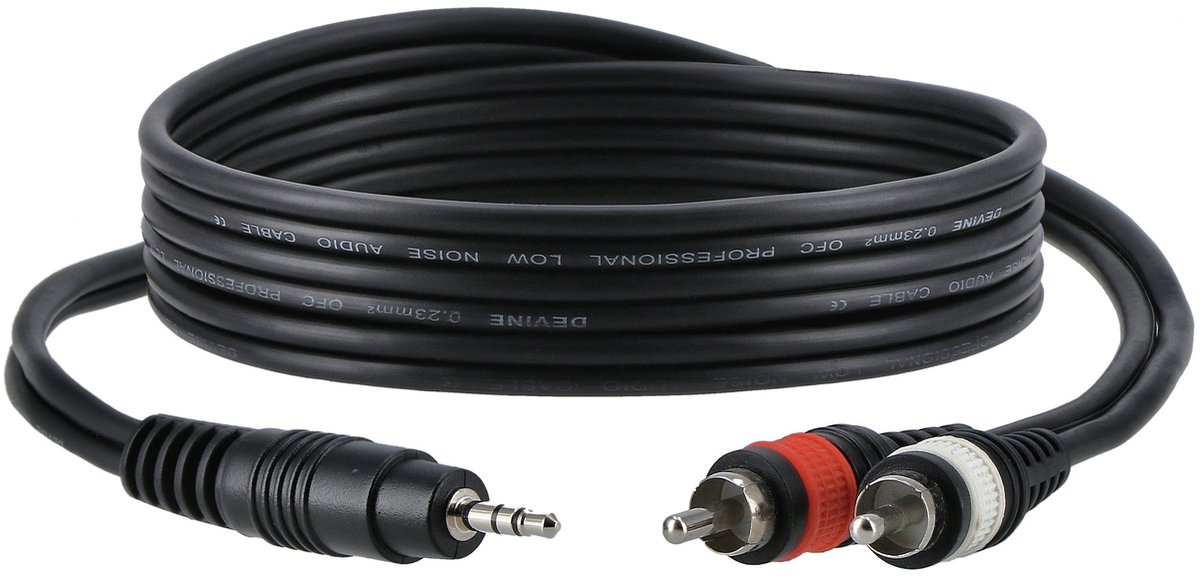 Devine VA7015 jack 3.5 mm stereo - 2x RCA male 1.5 m