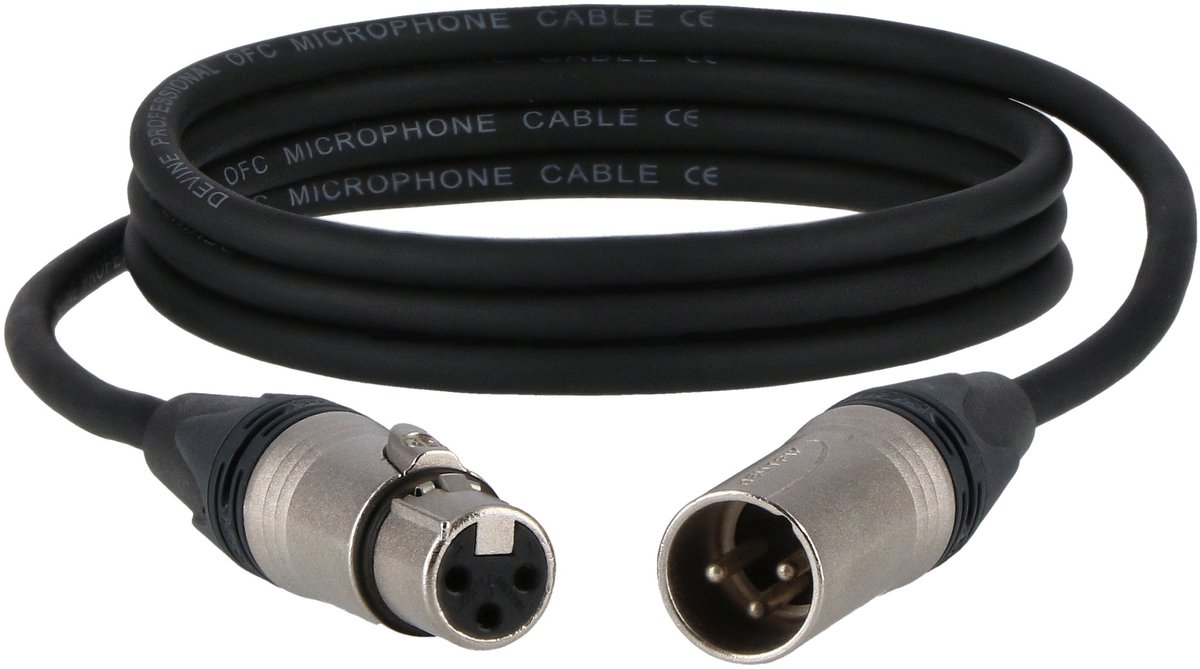 Devine MIC500N/1.5 XLR microfoon/signaalkabel met Neutrik-connectoren 1.5 meter