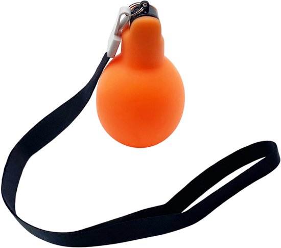 Kavna Knijpfluit met Koord - Handfluit - Scheidsrechterfluitje - Hondenfluitje - Noodfluit bij Ramp - Oranje