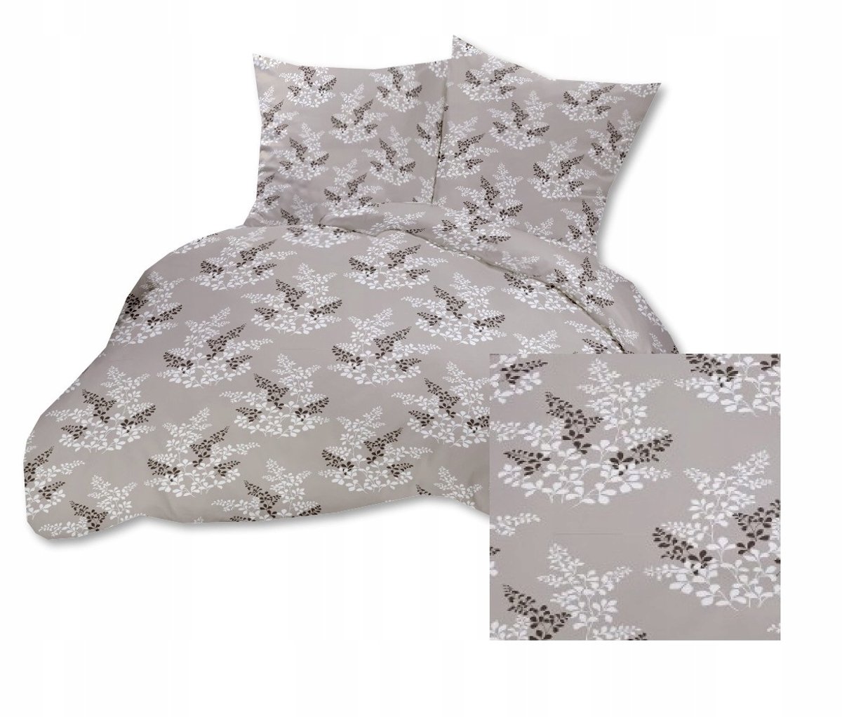 Kora Beddengoed Set 140x200 cm Katoen Beż met Kussensloop 70x80 cm