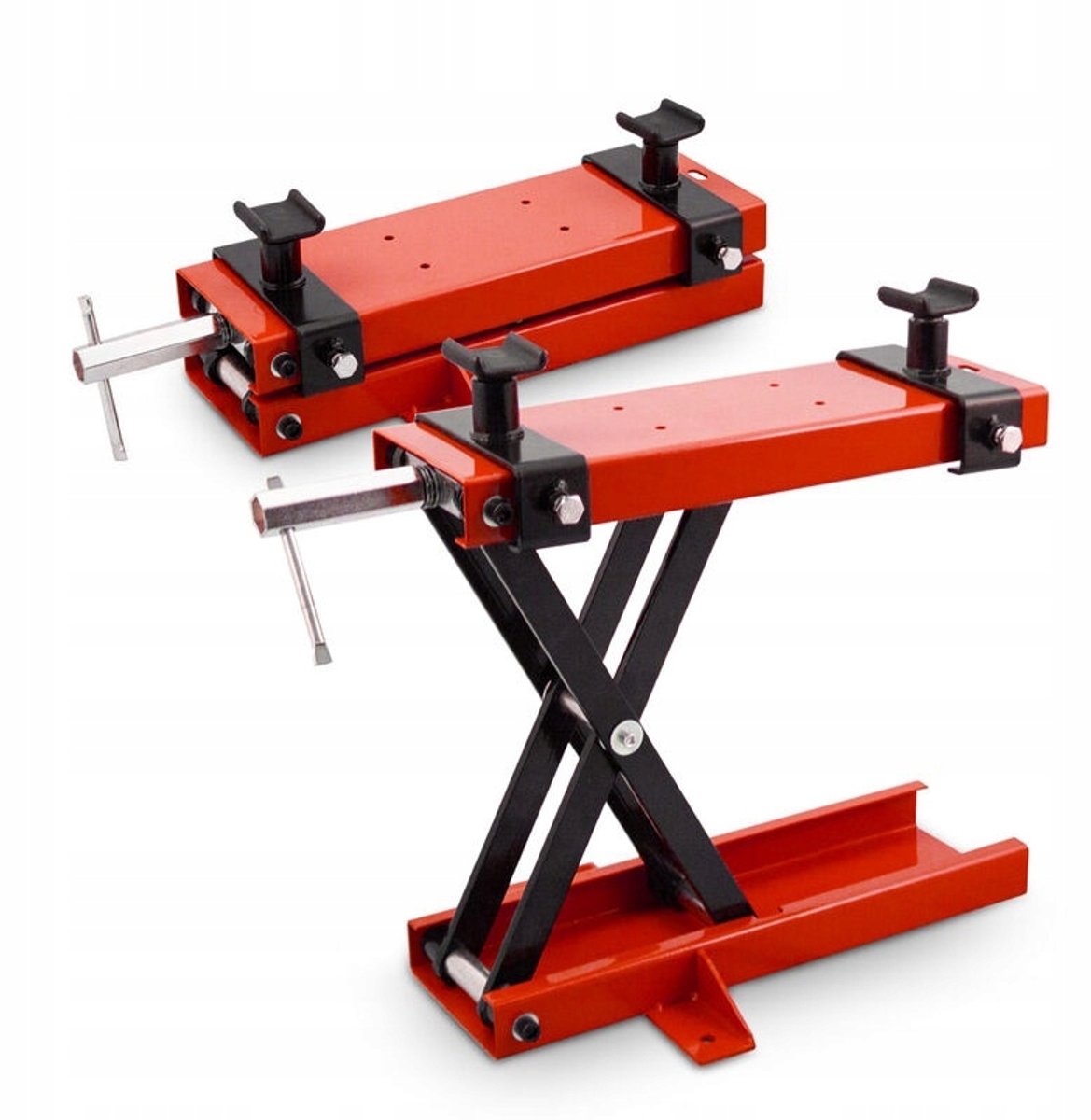 Motorfiets Schaarheftafel 500kg Rood - Werkplaatshulp