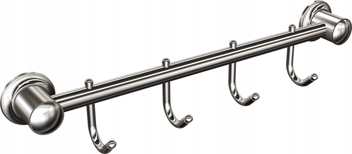 Andex Wandhaak met 4 Haken - Chroom 006CC