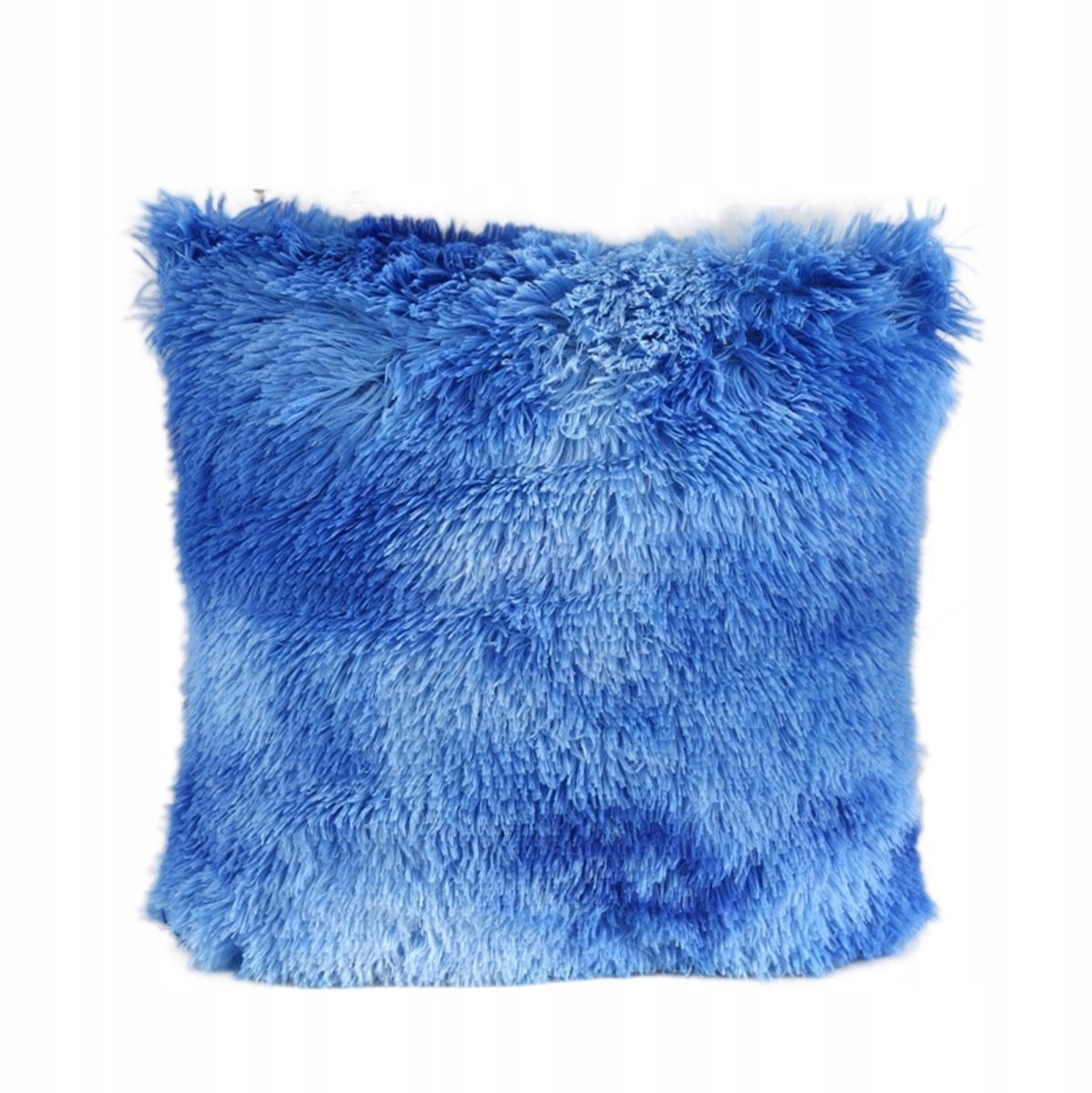 Gedekte Blauwe Shaggy Sierkussen 45x45 cm - Zacht en Decoratief