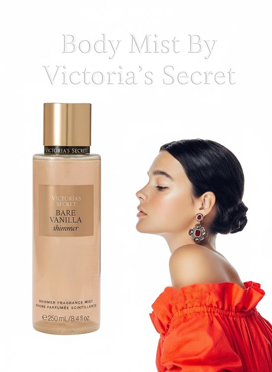 Victoria's Secret Bare Vanilla Shimmer Fragrance Body Mist 250 ml | Incl. VS Geschenktasje