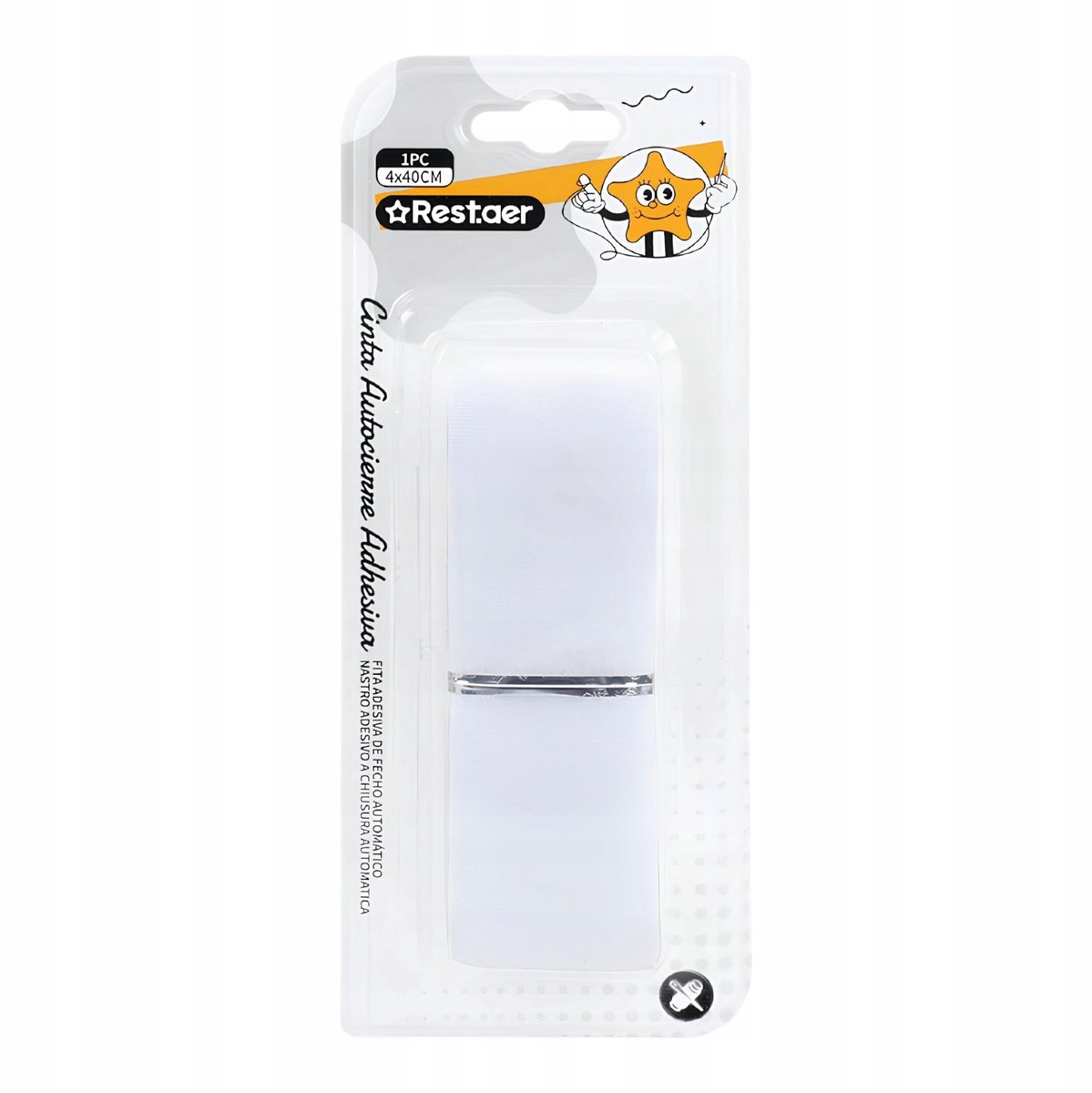 Zelfklevende Klittenband Wit 4x40 cm - Handig voor Huis & Hobby