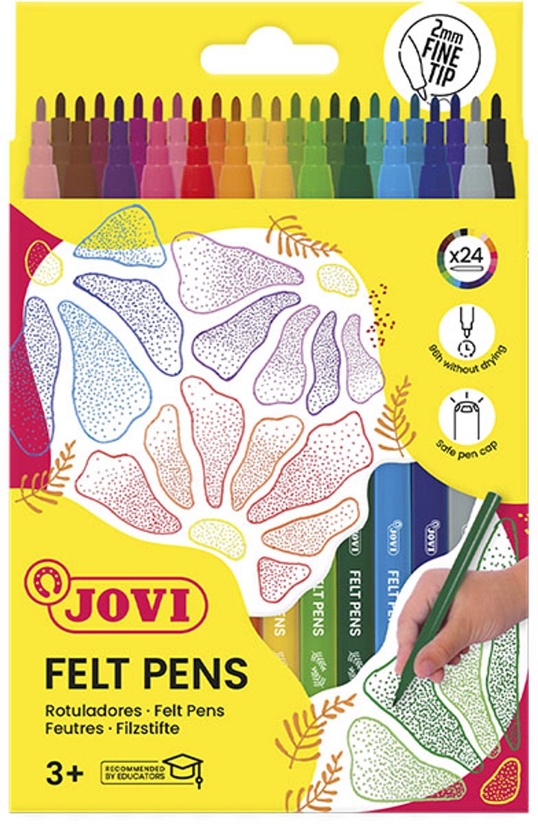 Jovi Fijne Stiften Set - 24 Levendige Kleuren