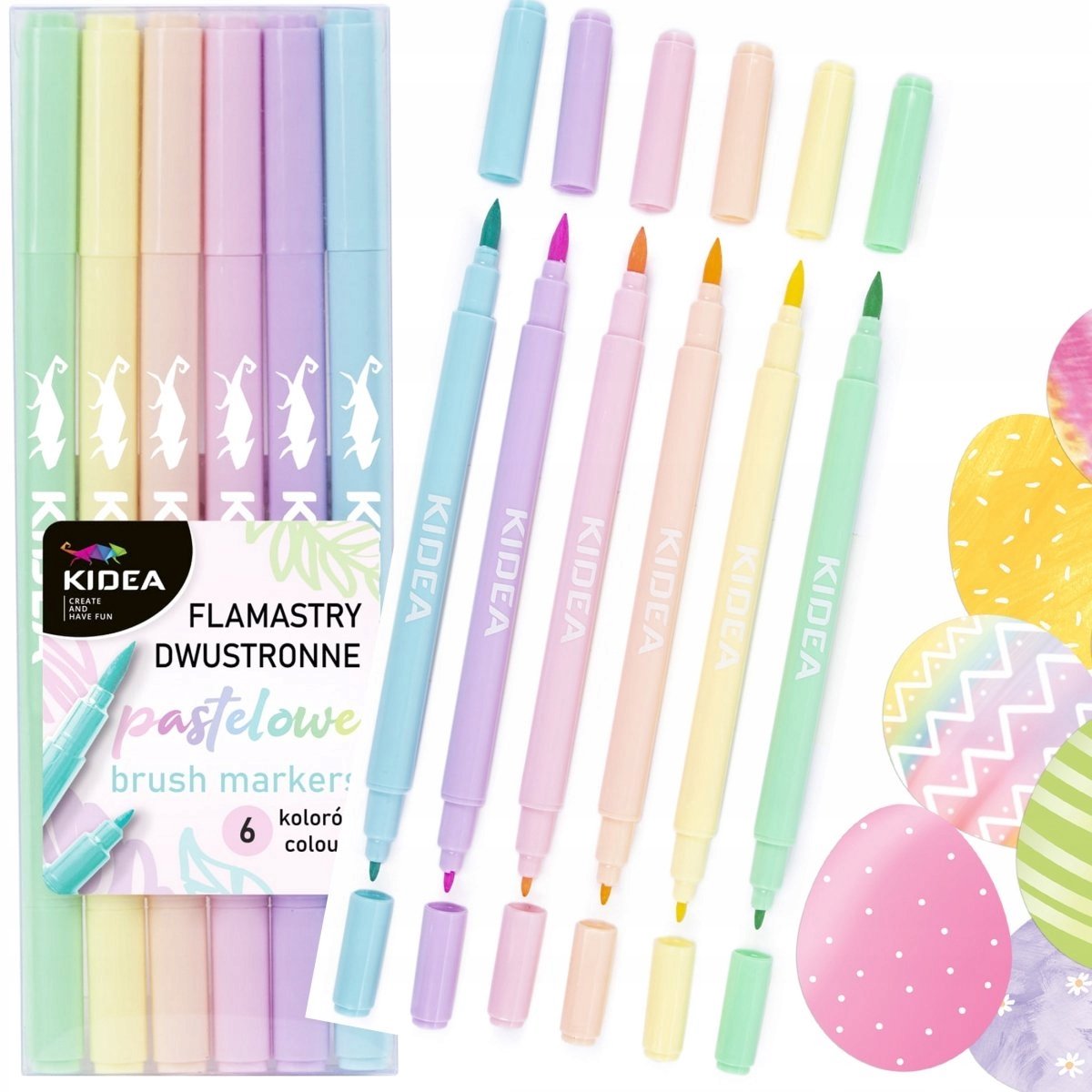 KIDEA Pastel Dubbelzijdige Stiften - 6 Kleuren