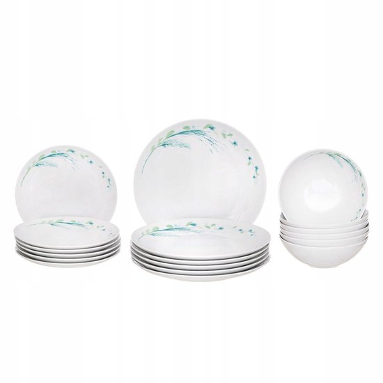 Konsimo Victo Tafelservies Voor 6 Personen - Serviesset 24-delig - Dinerset - Borden en Schalen