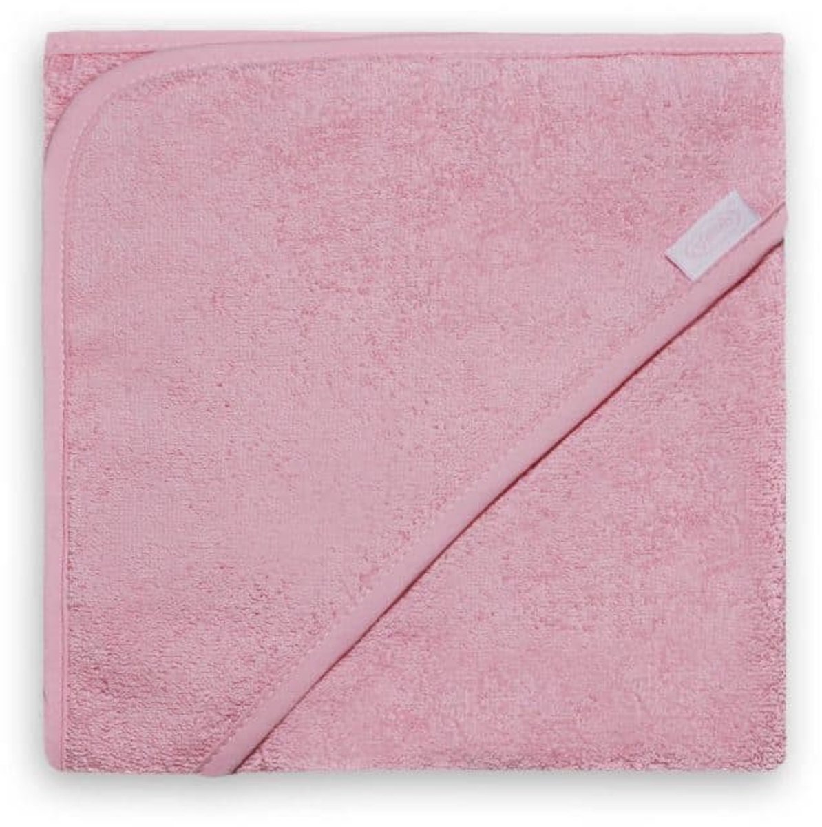 Badcape roze met naam geborduurd