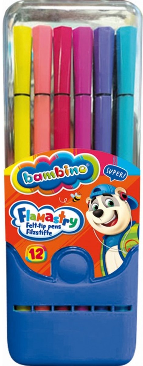 Bambino Stiften Set 12 Kleuren in Plastic Etui