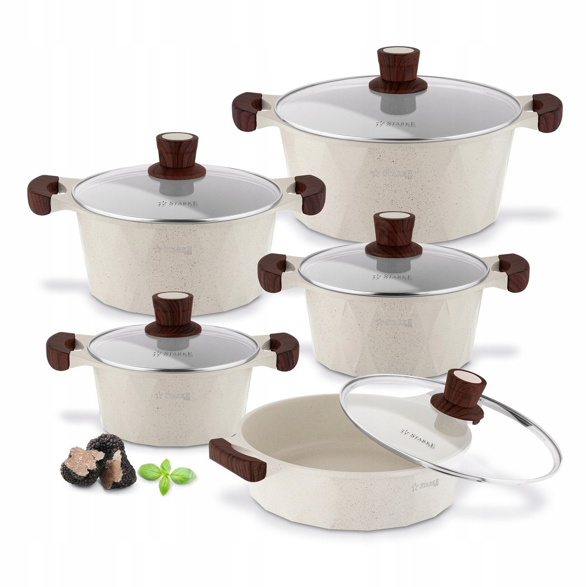 Starke Pro Canolo Pannenset met Deksel 10 Delen - Inductie & Non-stick