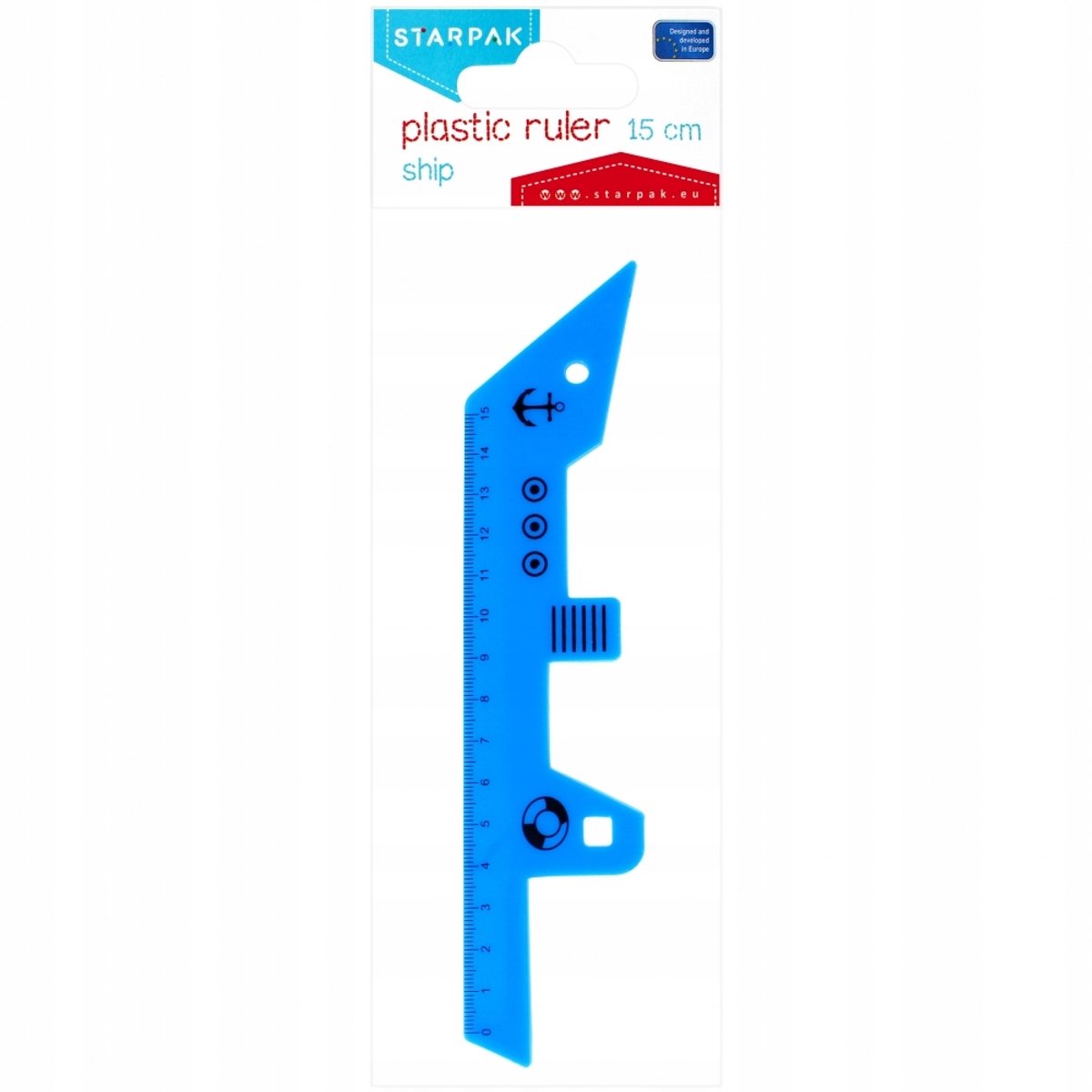 STARPAK Liniaal Schip 15cm - Veilig en Duurzaam Plastic