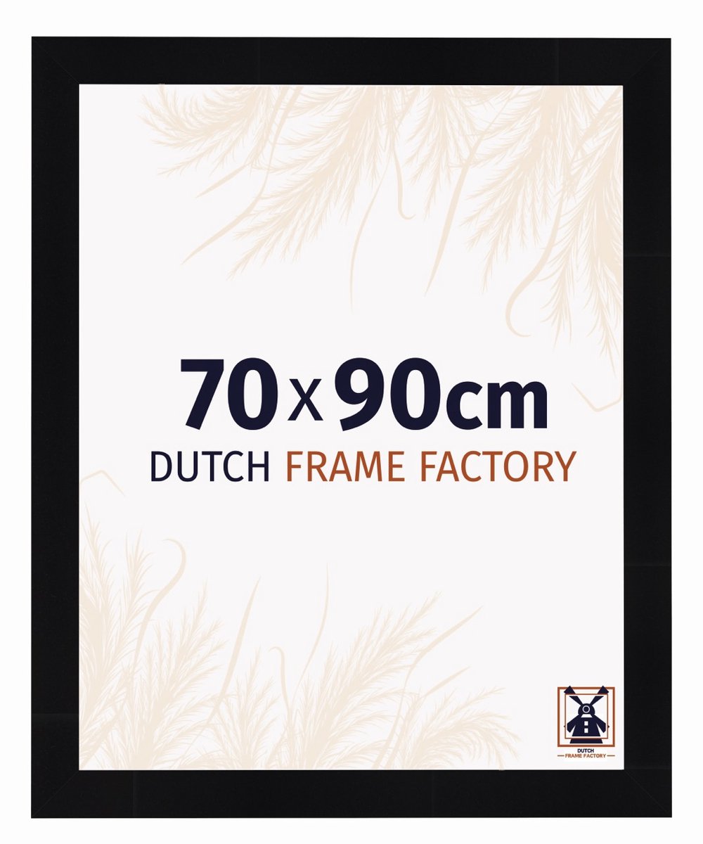 Dutch Frame Factory Fotolijst 70x90 cm - MDF - Zwart Hoogglans - Praag