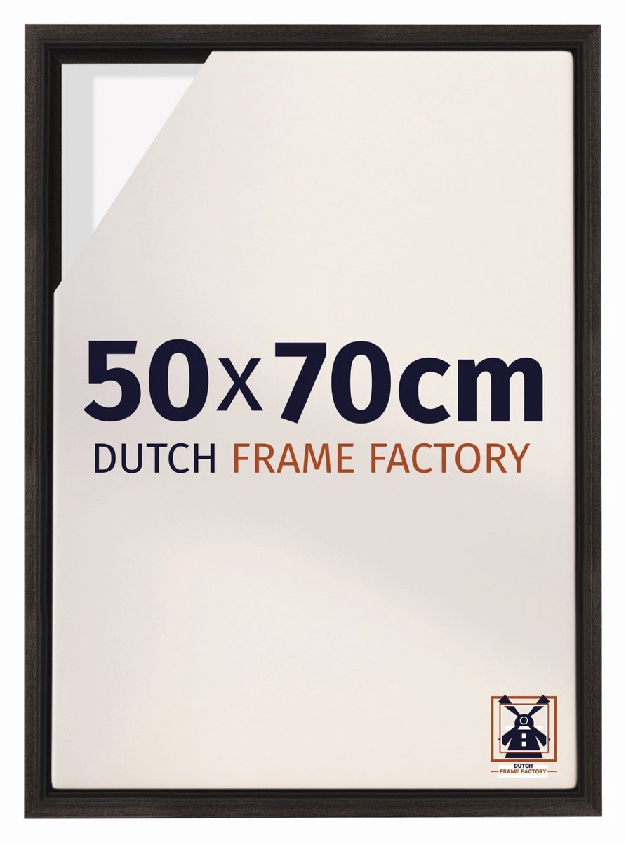 Dutch Frame Factory Baklijst 50x70 cm - Eiken Donker - Geschikt voor Canvasdoek - MDF Baklijst Lausanne