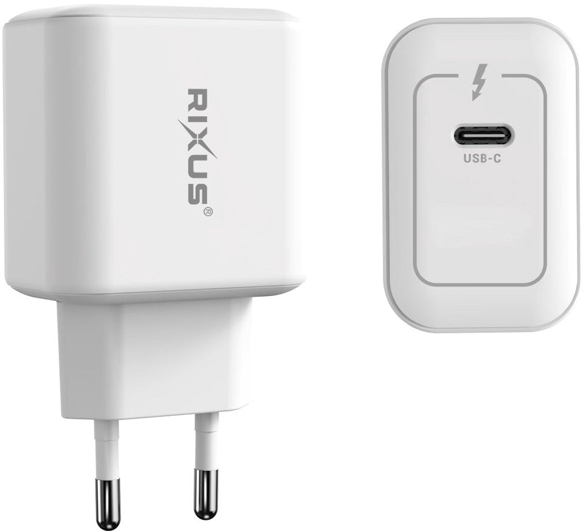 Rixus RXHC33 GaN USB-C Power Adapter 33W White