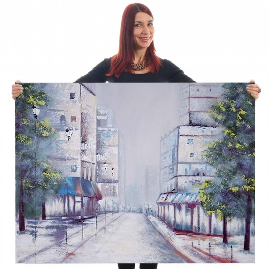 Peinture à l'huile Village à la main
