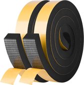 Tür- Und Fensterdichtung, 15 Mm Breit X 10 Mm Dick X 4 M Lang Schalldicht Schwarz 90418574