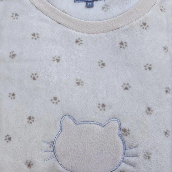 Cocodream dames huispak - fleece - maat L - Paw - zand