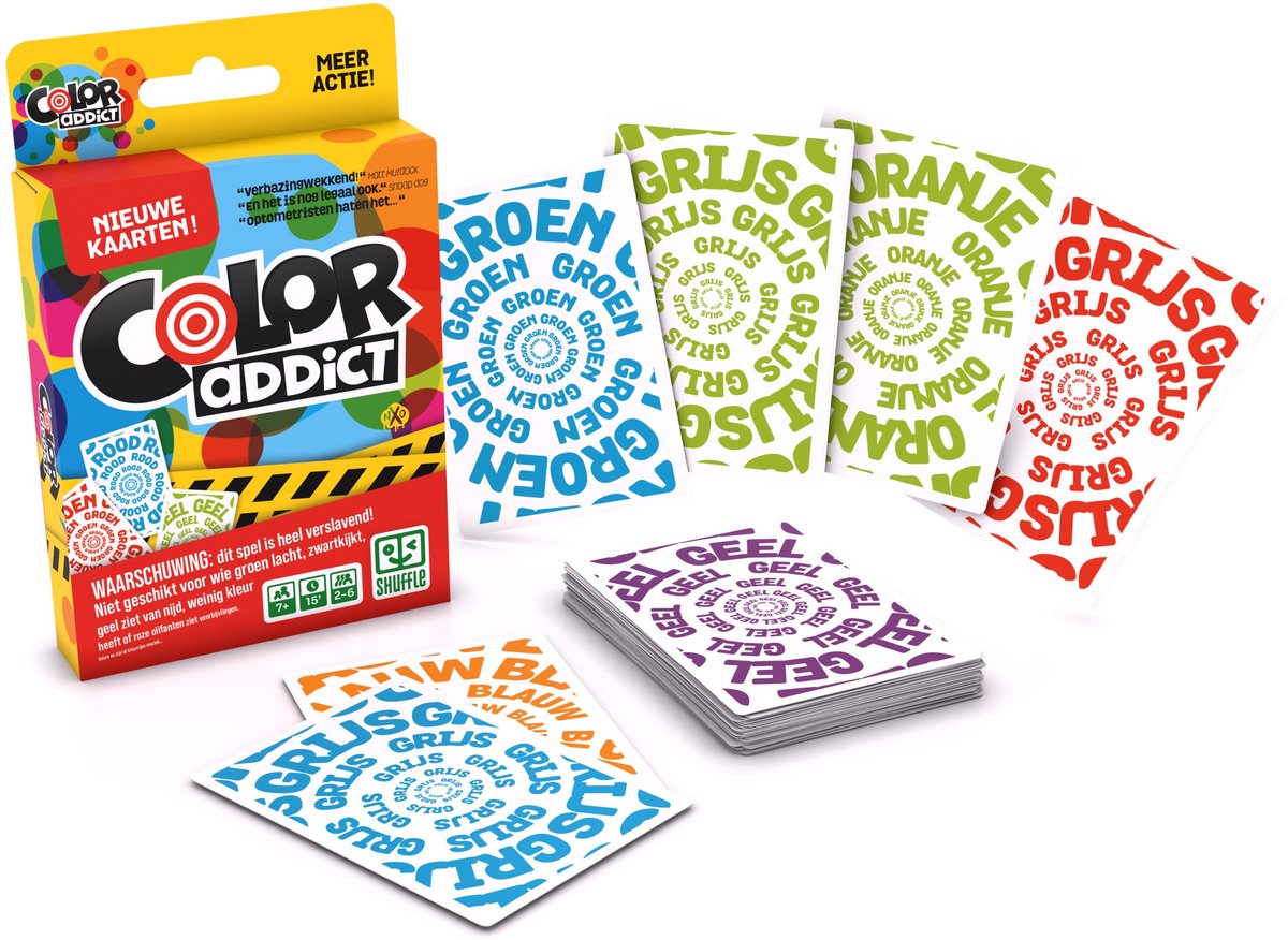 Color Addict Nieuwe Editie - Verslavend kaartspel voor jong & oud - Partyspel - Familiespel